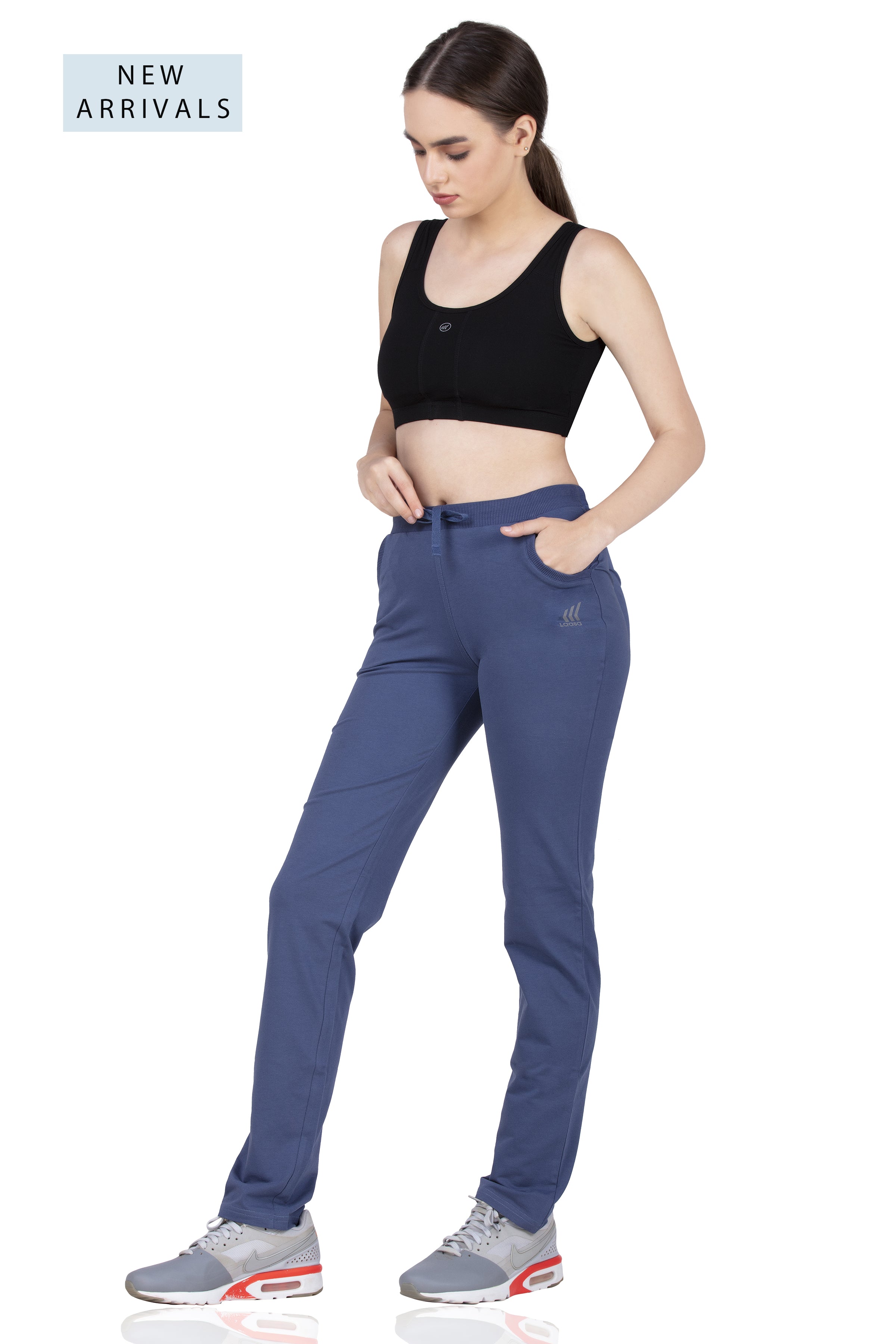Buy IS.U Black Solid Skinny Fit Polyester Womens Track Pants | Shoppers Stop
