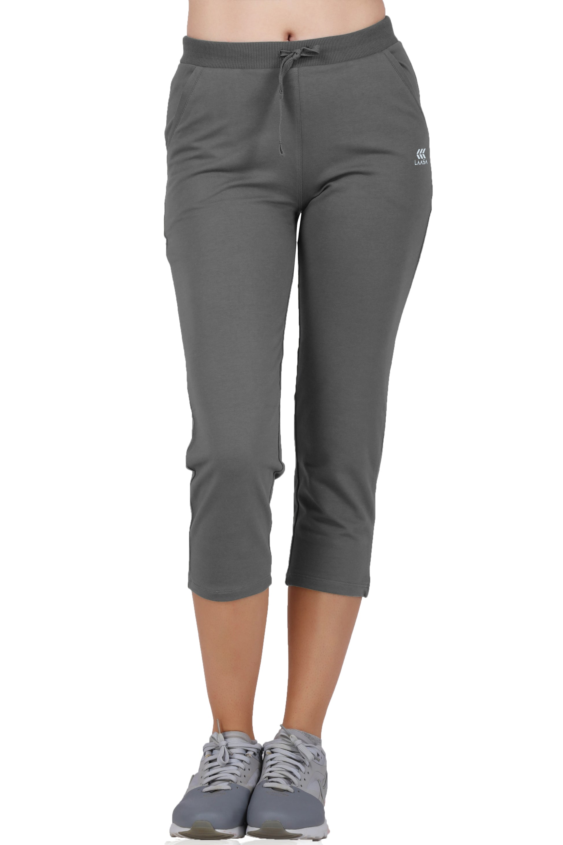 NWT New Directions Capri Pants Women's Size 6 Gray Mid Rise Cotton Blend