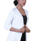 WOMEN'S SOLID OPEN FRONT SHRUG WITH INSERT POCKETS